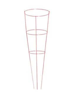 Heavy-Duty Plant Supports 42", Set Of 5 -Soil N Tool Sales 8600029 02v heavy duty colorful plant supports 42 inch red