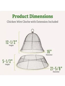 Chicken Wire Cloche With Extension 14 Chicken Wire Cloche With Extension -Soil N Tool Sales 8600116 1