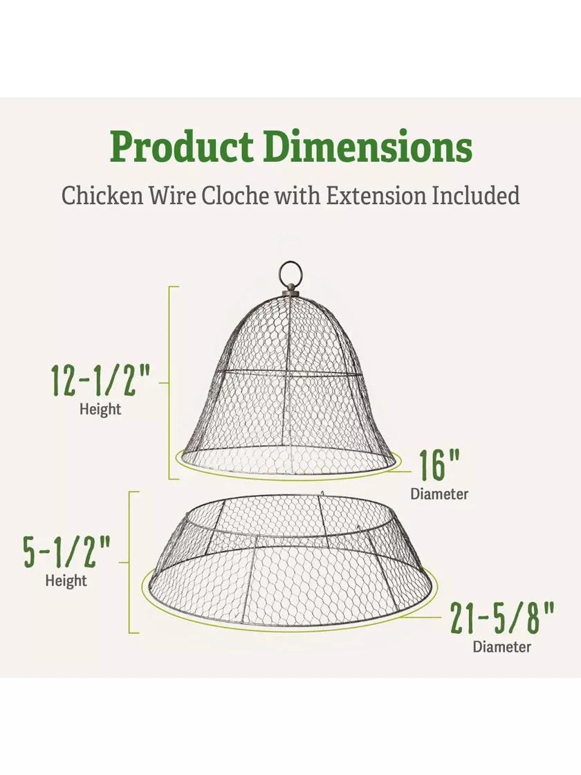 Chicken Wire Cloche With Extension 3 Chicken Wire Cloche With Extension - Image 3